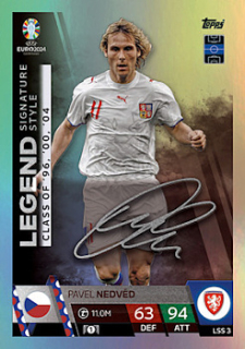 Pavel Nedved Czech Republic Topps Match Attax EURO 2024 Legend Signature Style #LSS3